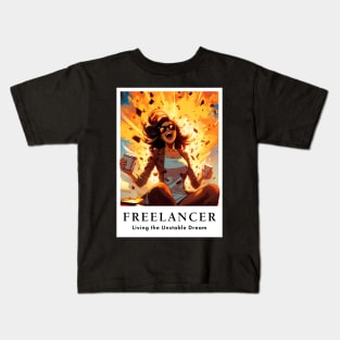 Freelancer: Living the Unstable Dream. Funny Kids T-Shirt